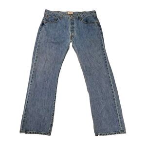 Y2K Levis 501 Jeans Mens Fits 36x30 Straight Leg Button Fly Med Wash